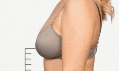 Woman profile wearing Femillie bra